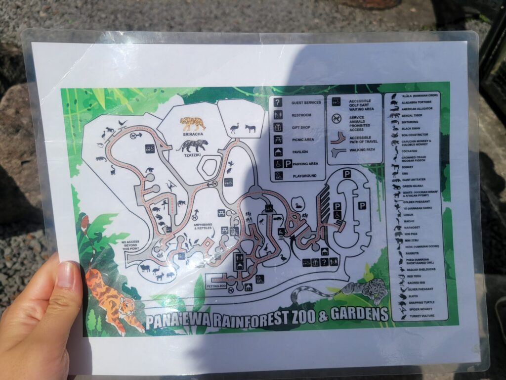 ヒロ動物園のマップ