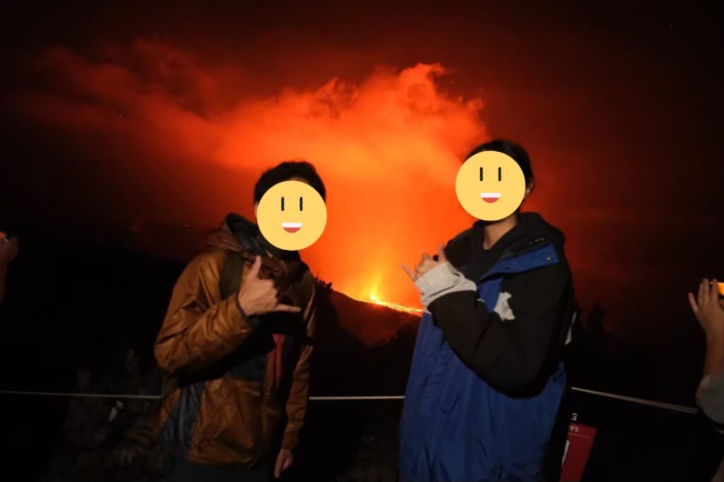 キラウエア火山の溶岩を見に個人観光
